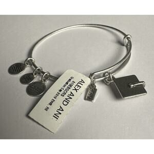 Alex And Ani Silver 2019 Graduation Bracelet Cap Charm NWT